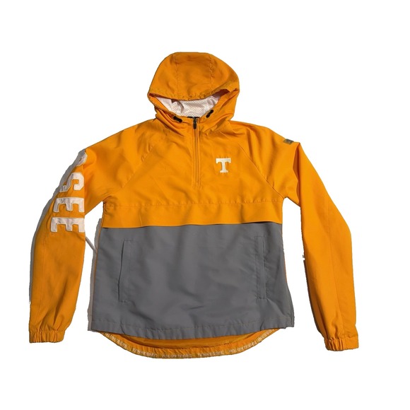 Colosseum Athletics Jackets & Blazers - Tennessee Volunteers Colosseum Reloaded Anorak Half Zip Jacket Orange Gray SMALL